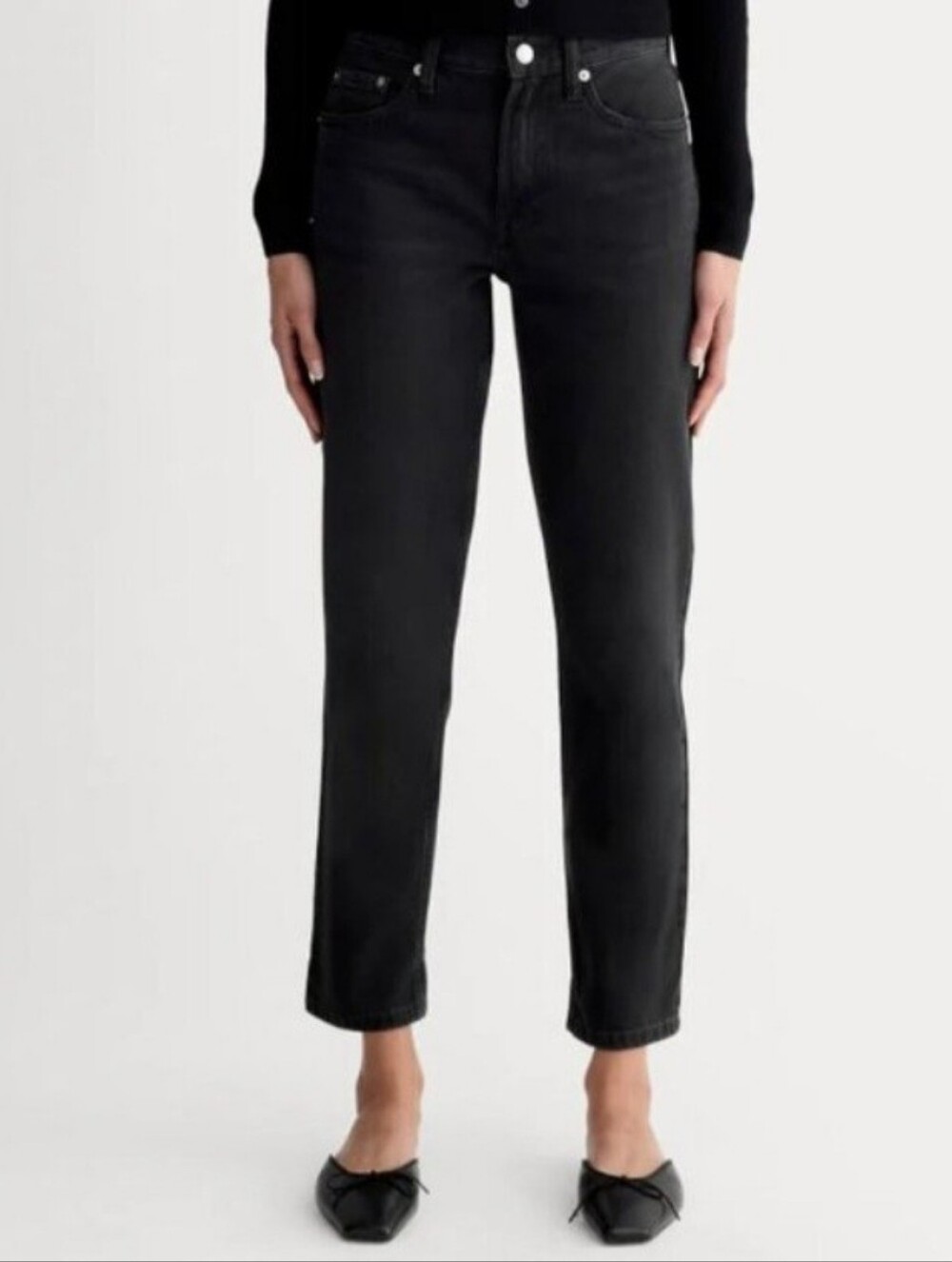 Everlane Black Super Soft Straight Leg Denim Jean Size 31 NEW NWT